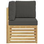 vidaXL Canapé d'angle extérieur Bois d'Acacia Massif Blanc
