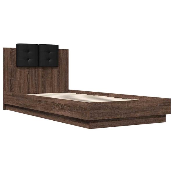 vidaXL Cadre de lit sans matelas chêne marron 90x200 cm