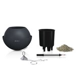 LECHUZA Jardinière suspendue BOLA Color 32 ALL-IN-ONE Ardoise