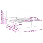 vidaXL Cadre de lit Gris Sonoma 200 x 200 cm Bois de pin massif