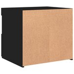 vidaXL Table de chevet avec lumières LED noir 50x40x45 cm
