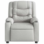 vidaXL Fauteuil de massage inclinable gris nuage tissu