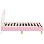 vidaXL Cadre de lit pour tout-petit avec tête de lit Rose 70 x 140 cm