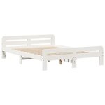 vidaXL Lit bibliothèque sans matelas blanc 160x200 cm bois pin massif