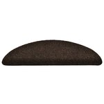 vidaXL Tapis d'escalier autocollants 15Pièces Marron 56x17x3cm Aiguilleté