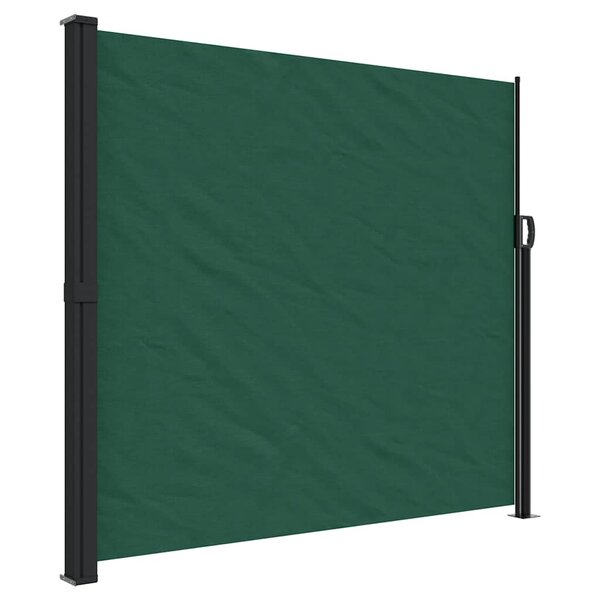 vidaXL Auvent latéral rétractable vert foncé 180x500 cm