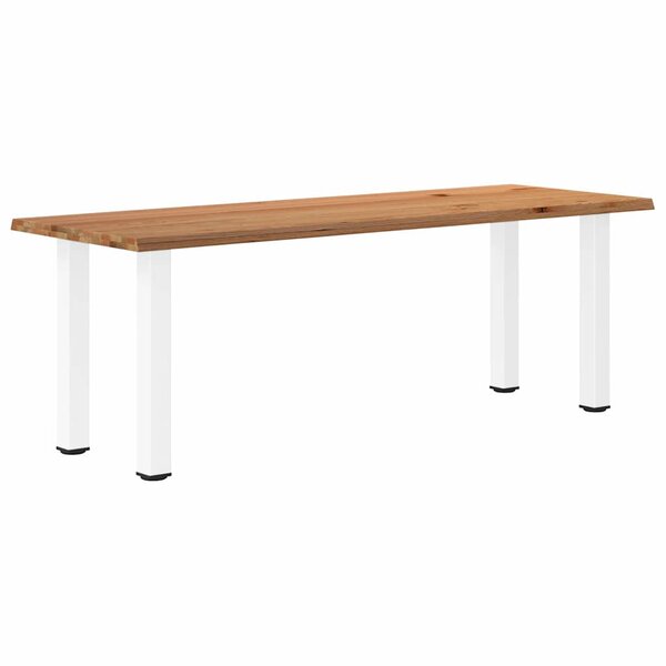 vidaXL Table à manger et bord naturel bois massif chêne rectangulaire