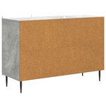 vidaXL Buffet Gris béton 89 x 34 5 x 62 cm Bois d'ingénierie