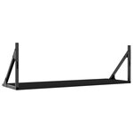 vidaXL Étagères murales 2 Pièces noir 80x25x25 5 cm bois d'ingénierie