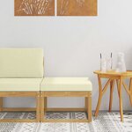 vidaXL Hocker d'extérieur Bois d'Acacia Massif Blanc