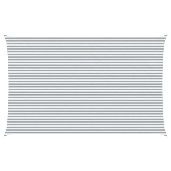 vidaXL Voile d'ombre Gris clair et blanc 5 x 8 m