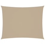 vidaXL Voile de parasol tissu oxford rectangulaire 6x7 m beige