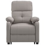 vidaXL Fauteuil inclinable électrique Taupe Tissu