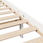 vidaXL Cadre de lit sans matelas blanc 75x190 cm bois de pin massif