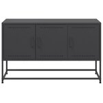 vidaXL Meuble TV noir 100 5x39x60 5 cm acier