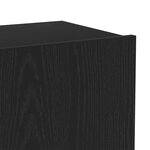 vidaXL Set de meuble TV 6 pièces   bois d'ingénierie chêne noir  à accrocher au mur.