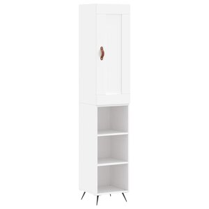 vidaXL Buffet haut Blanc 34 5x34x180 cm Bois d'ingénierie