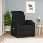 vidaXL Fauteuil de massage Noir Tissu