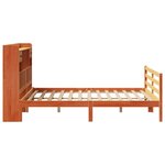 vidaXL Lit bibliothèque sans matelas cire marron 160x200 cm pin massif