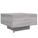 vidaXL Table basse avec lumières LED sonoma gris 55x55x31 cm