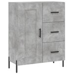 vidaXL Buffet haut Gris béton 69 5x34x180 cm Bois d'ingénierie