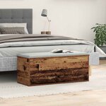 vidaXL Boîte de Rangement avec stockage Bois ancien 90 x 35 x 35 cm