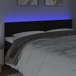 vidaXL Tête de lit à LED Noir 180x5x78/88 cm Velours