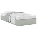 vidaXL Cadre de lit ottoman sans matelas gris clair 80x200 cm velours