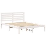 vidaXL Cadre de lit avec tête de lit Blanc 120 x 190 cm Pin massif
