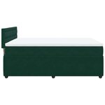 vidaXL Sommier à lattes de lit et matelas Vert foncé 140x200cm Velours