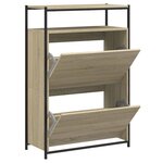 vidaXL Armoire à chaussures chêne sonoma 75x34x112cm bois d'ingénierie