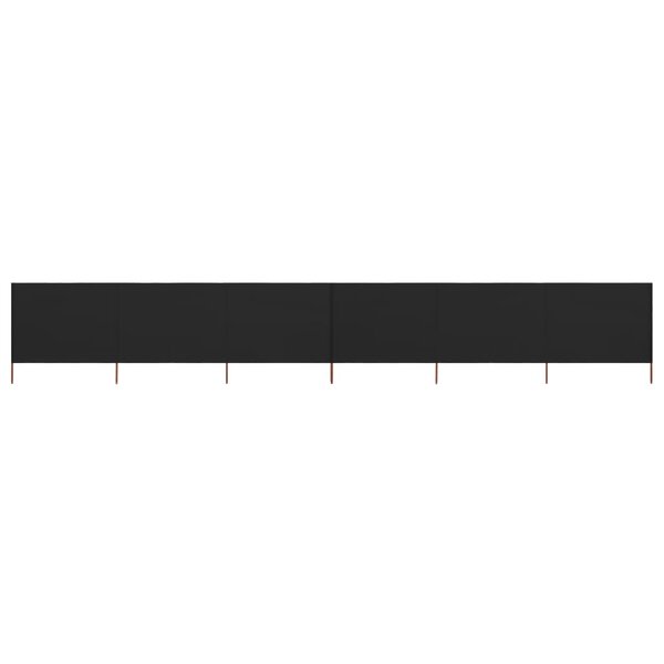 vidaXL Paravent 6 panneaux Tissu 800 x 80 cm Noir