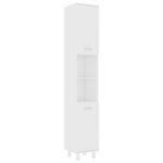 vidaXL Ensemble de meubles de salle de bain 4Pièces Blanc Bois ingénierie