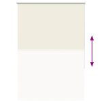 vidaXL Store enrouleur occultant blanc cassé largeur du tissu 100 7 cm