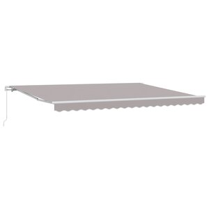 vidaXL Store Rétractable Manuel Gris 450x300 cm