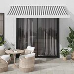 vidaXL Auvent rétractable anthracite/blanc 3x2 5 m tissu et aluminium