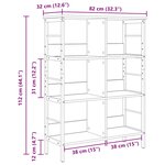 vidaXL Étagère Bois Ancien 82 x 32 x 112 cm Bois d'ingénierie