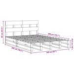 vidaXL Cadre de lit sans matelas cire marron 160x200cm bois pin massif