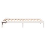 vidaXL Cadre de lit avec tables de chevet Blanc Blanc