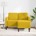 vidaXL Canapé 2 places avec méridienne en L jaune 125 cm velours