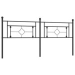 vidaXL Tête de lit métal noir 200 cm