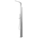 vidaXL Douche d'extérieur Acier inoxydable Incurvé
