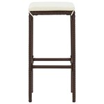 vidaXL Ensemble de bar de jardin 5 Pièces marron bois massif acacia rotin
