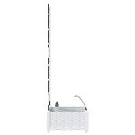 vidaXL Pots de jardin Blanc 40 x 40 x 126 cm Acier