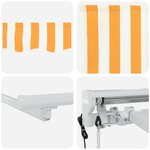 vidaXL Auvent rétractable électrique Jaune et blanc 3 x 2 5 m