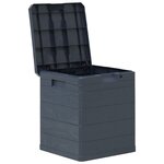 vidaXL Boîte de rangement de jardin 90 L Anthracite