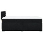 vidaXL Sommier à lattes de lit avec matelas Noir 90x190 cm Tissu