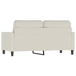 vidaXL Canapé à 2 places Crème 140 cm Velours