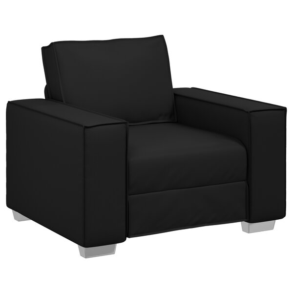 Fauteuil en cuir synthétique noir vidaXL - 59 cm