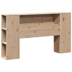 vidaXL Lit bibliothèque sans matelas 140x190 cm bois de pin massif